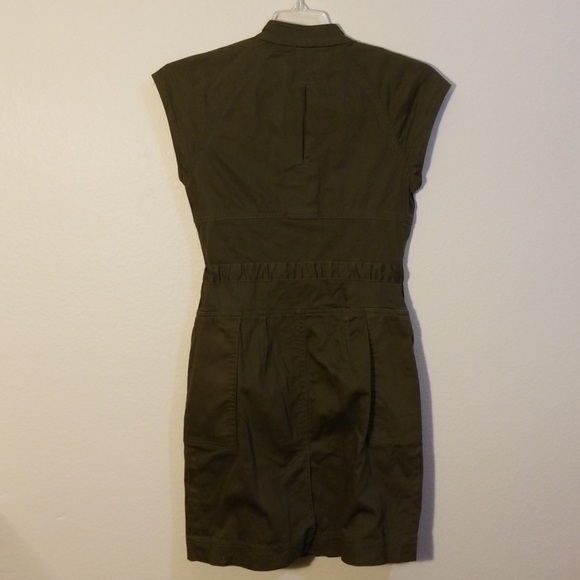 Marc Jacob's Olive Green Military Style Dress Sz:2 - Picture 3 of 8